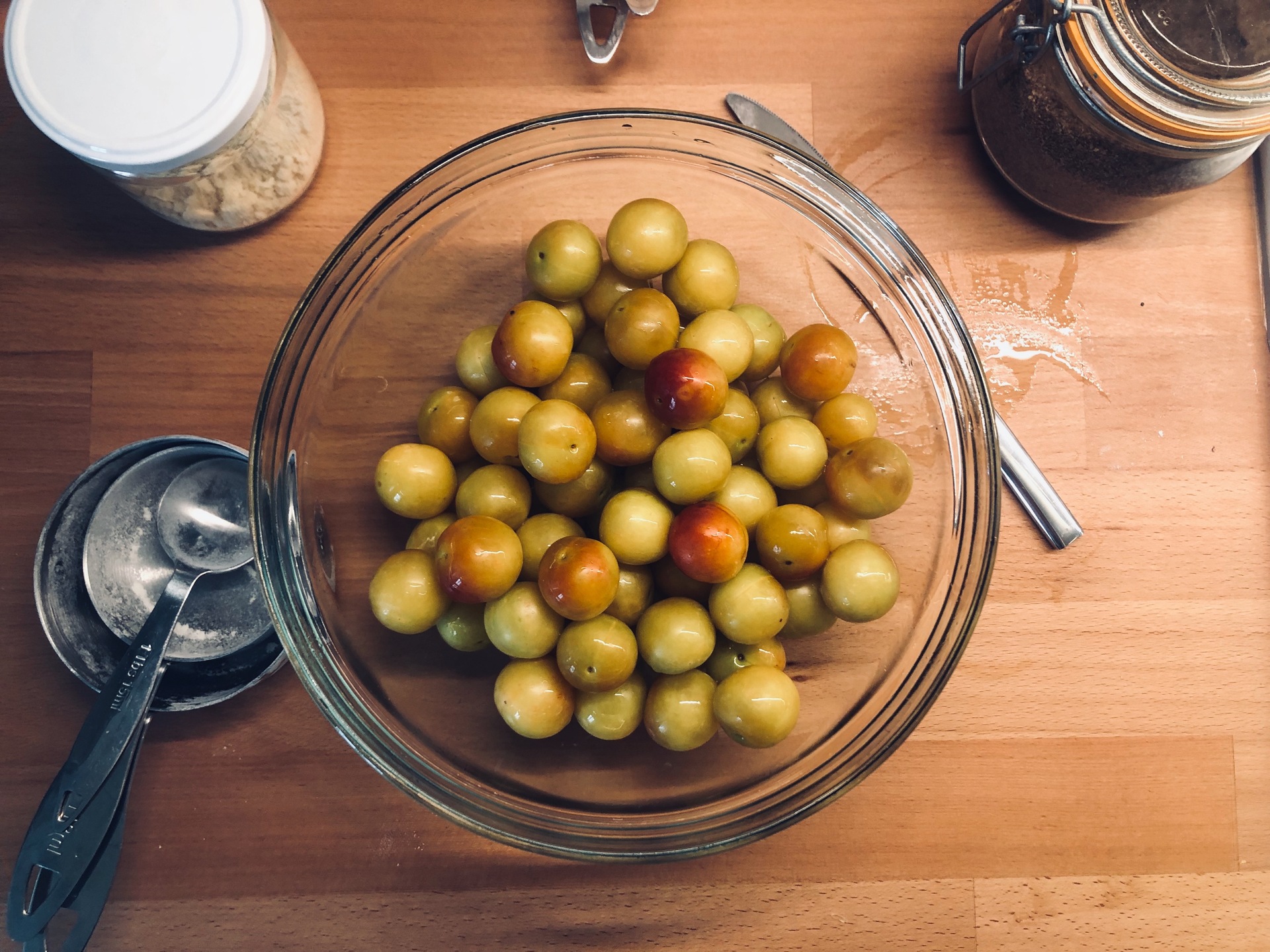 bowl of mirabelles