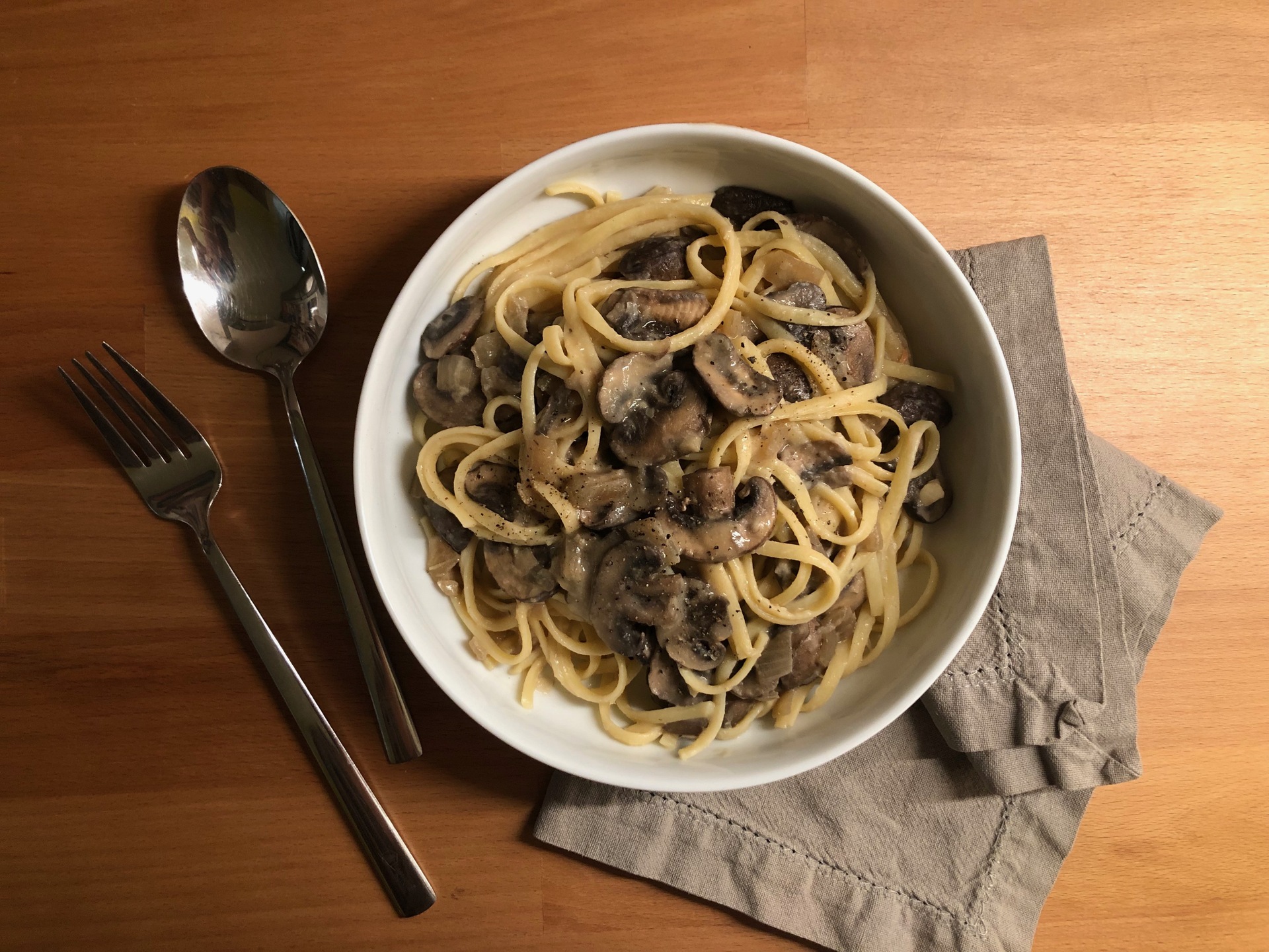 Creamy Mushroom Linguine