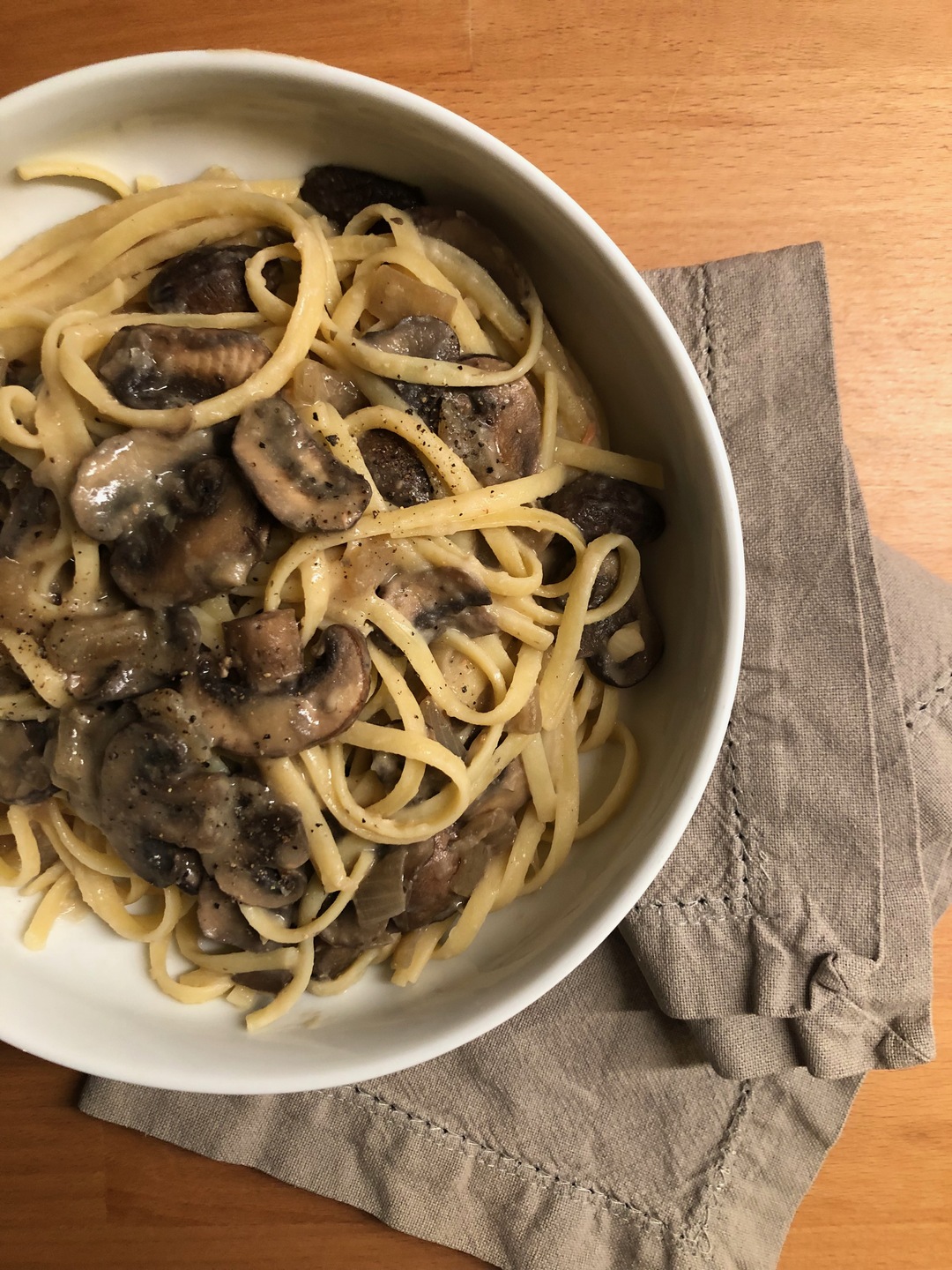 Creamy Mushroom Linguine
