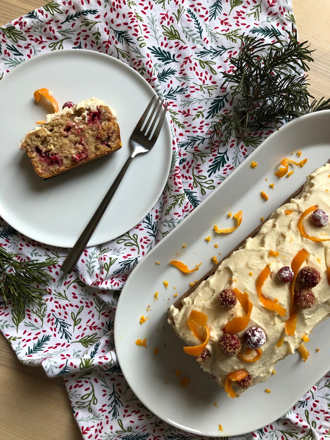 Cranberry and orange cake