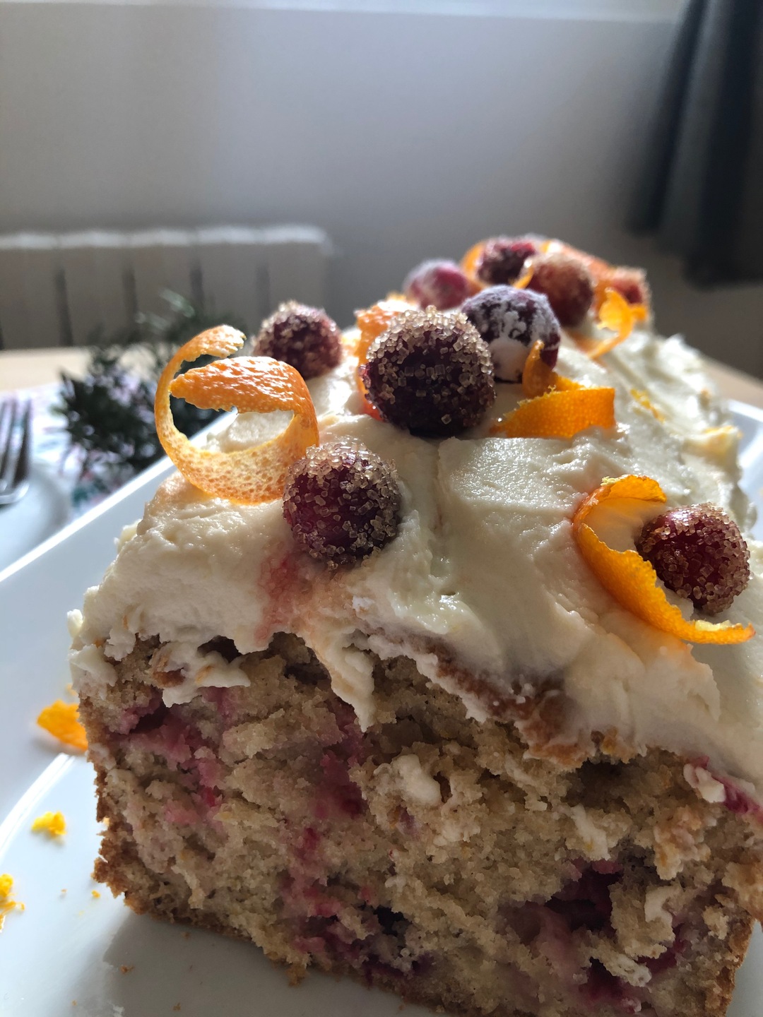Cranberry and orange cake