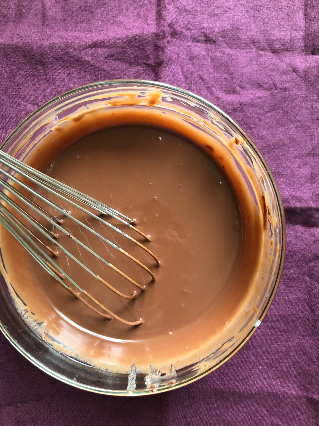 Chocolate ganache with coconut milk