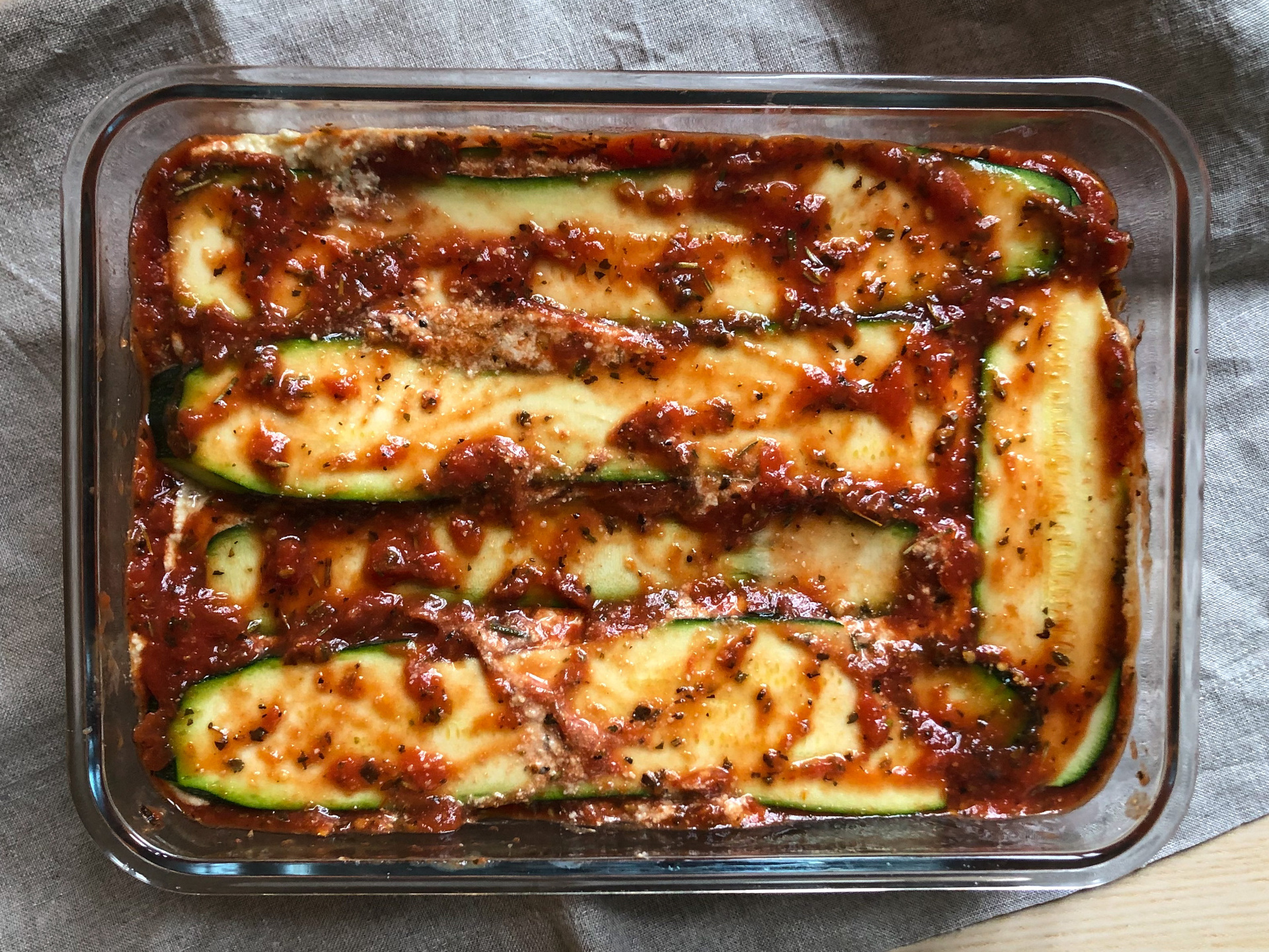 Zucchini lasagne