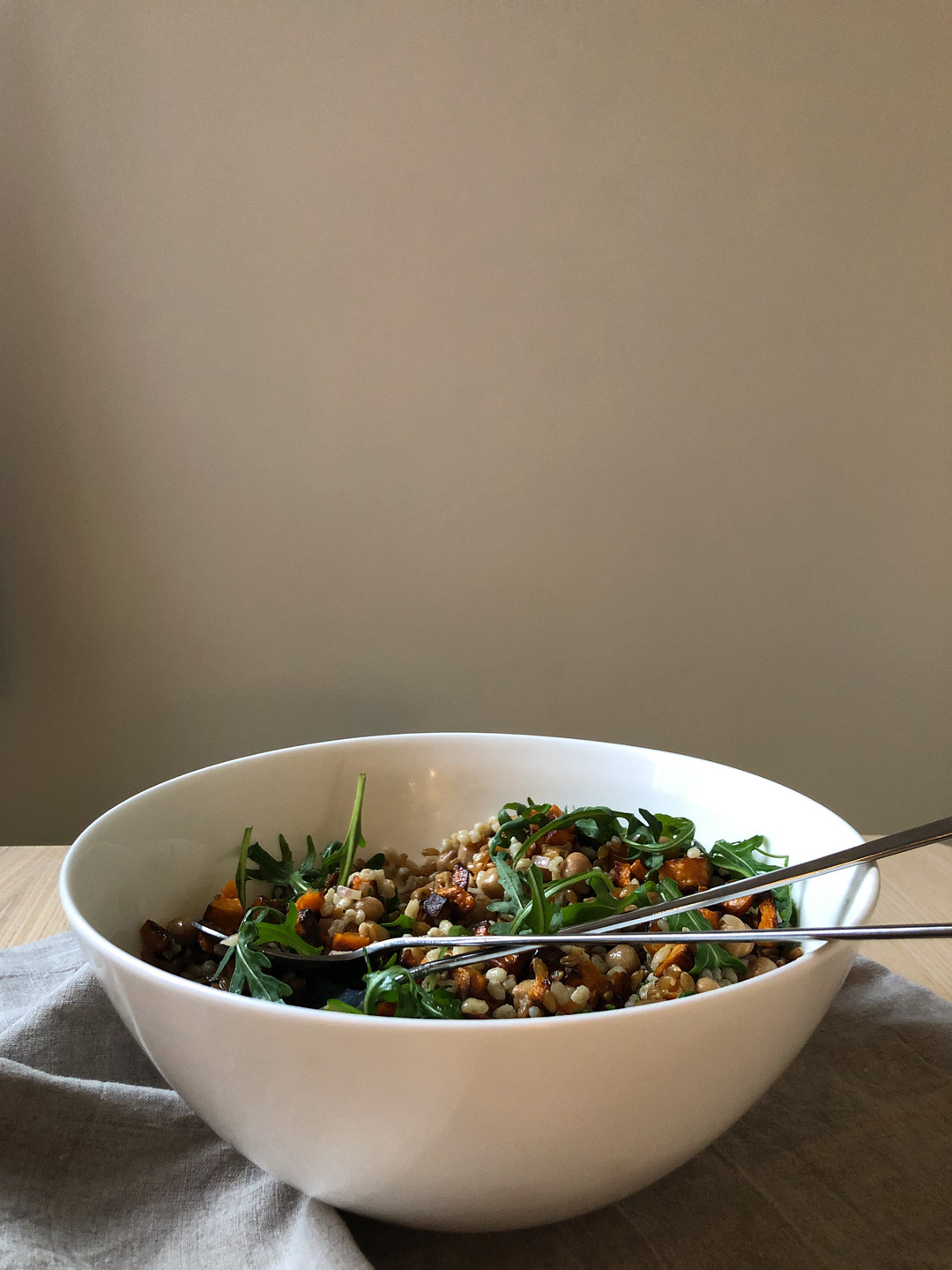 grain salad with shallot dressing