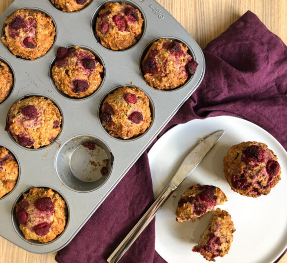 Raspberry Oatmeal Muffins