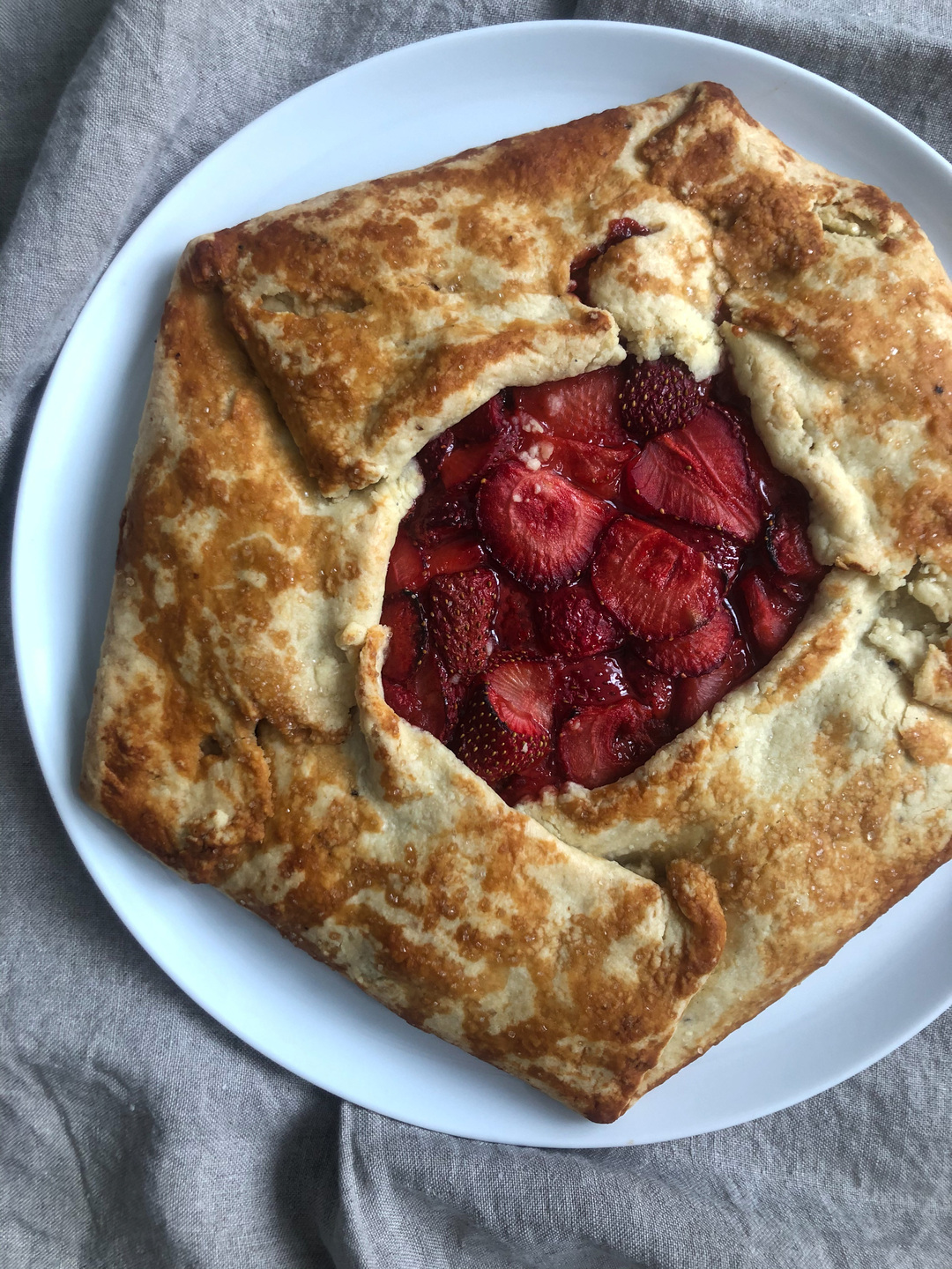 strawberry almond galette