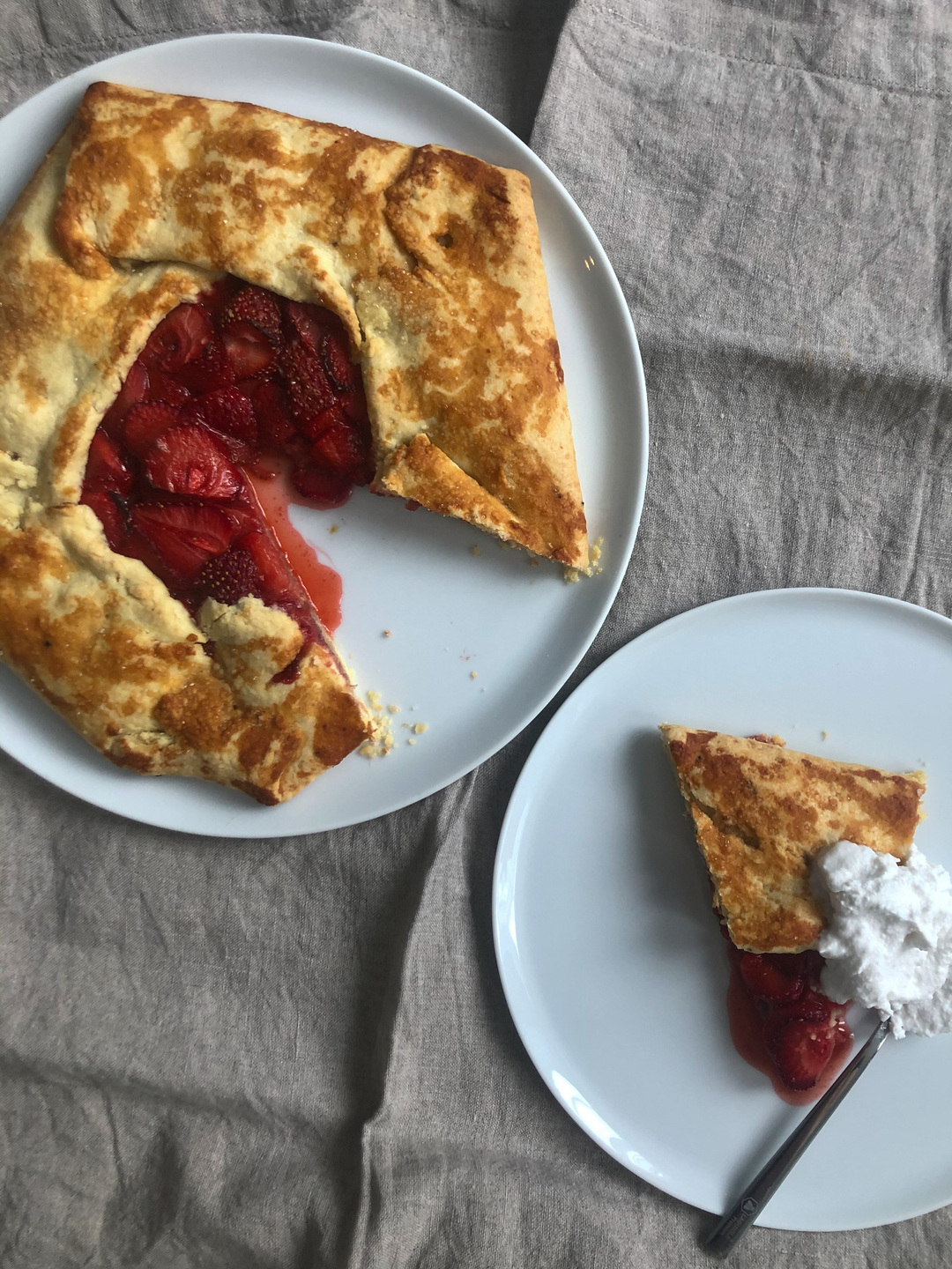 strawberry almond galette